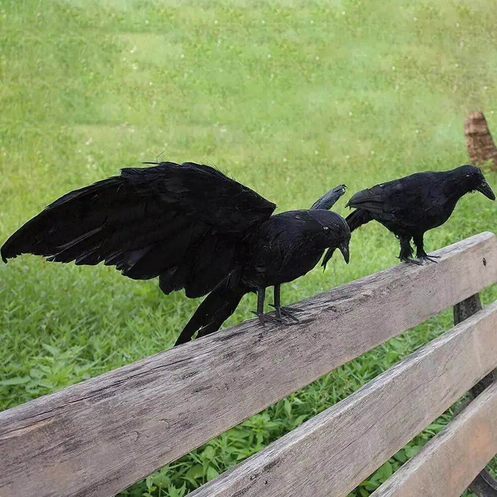 Artificial Black Crow – Halloween Decoration Prop