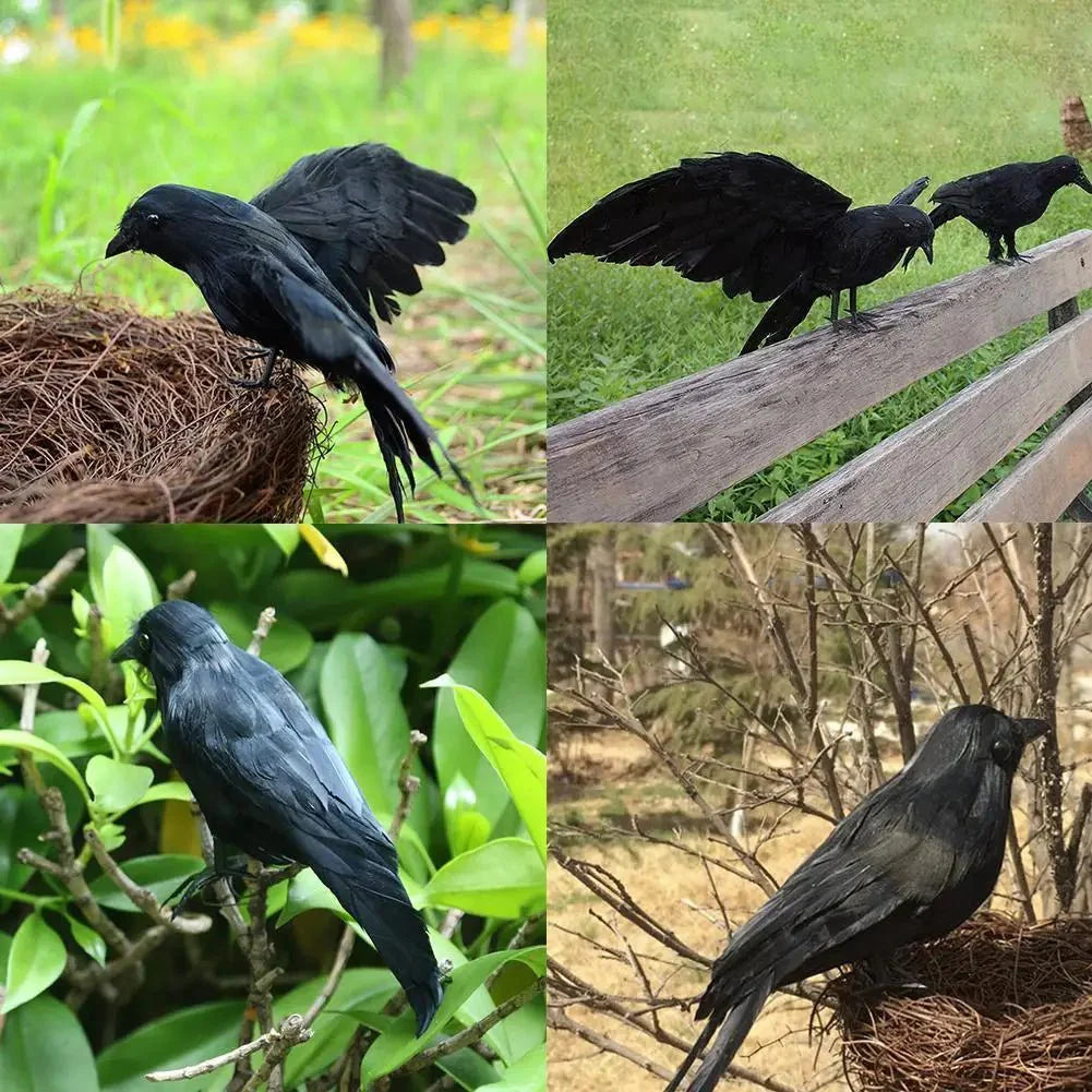 Artificial Black Crow – Halloween Decoration Prop