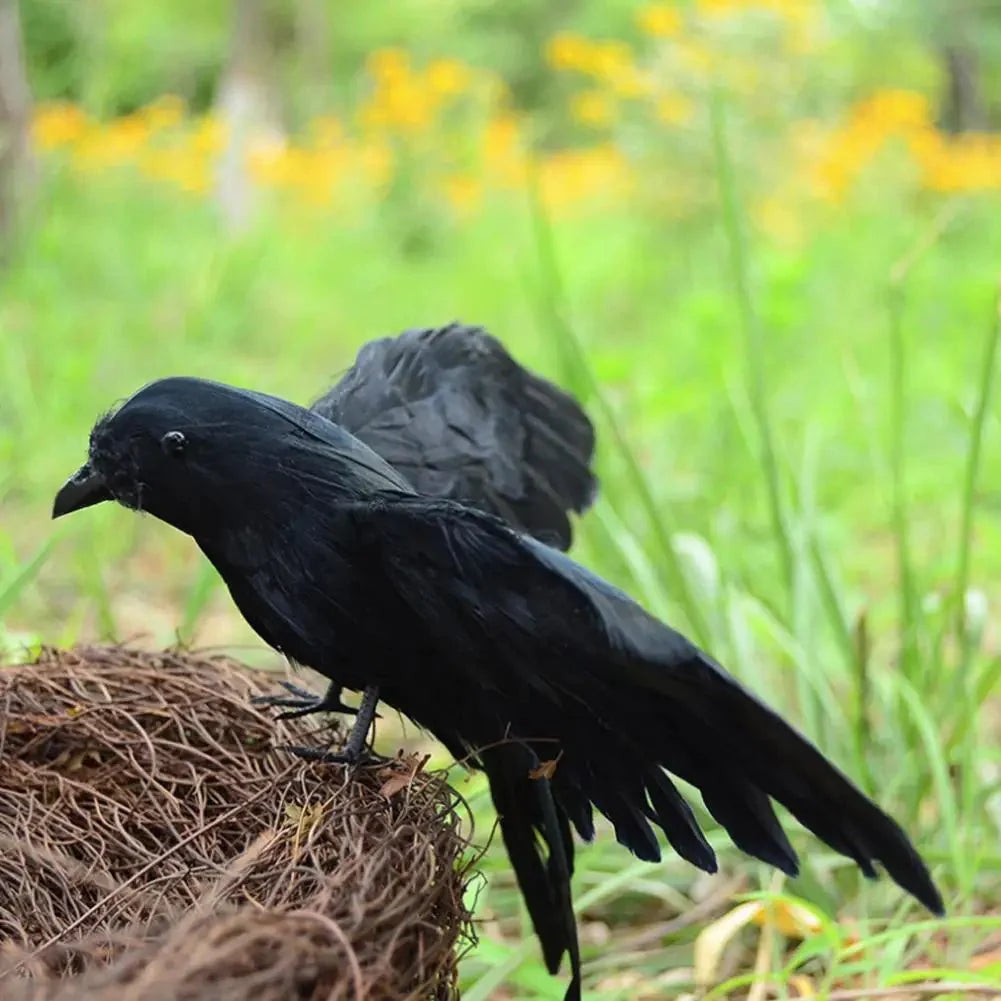 Artificial Black Crow – Halloween Decoration Prop