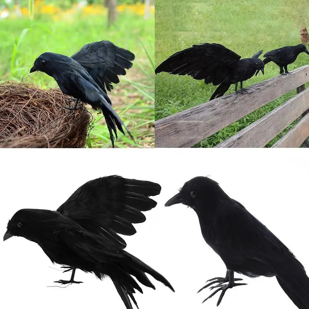 Artificial Black Crow – Halloween Decoration Prop