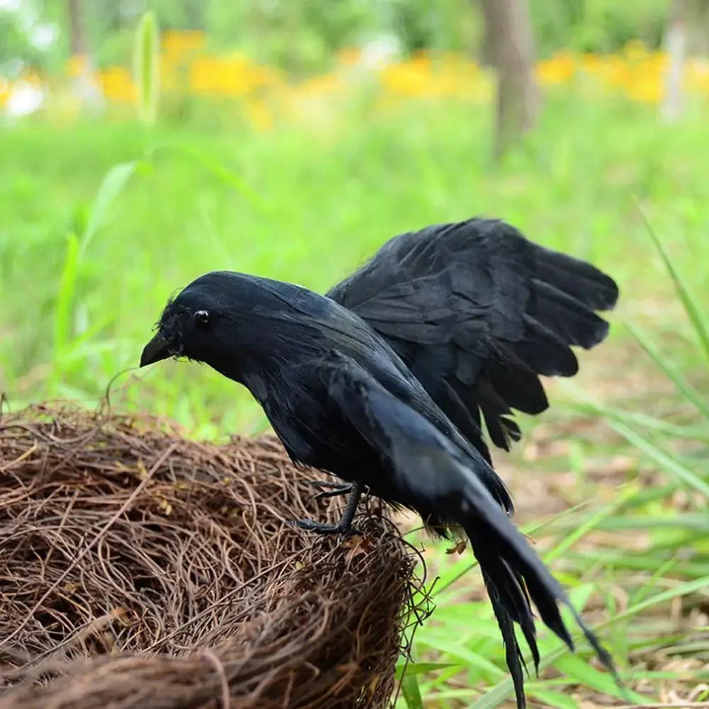 Artificial Black Crow – Halloween Decoration Prop