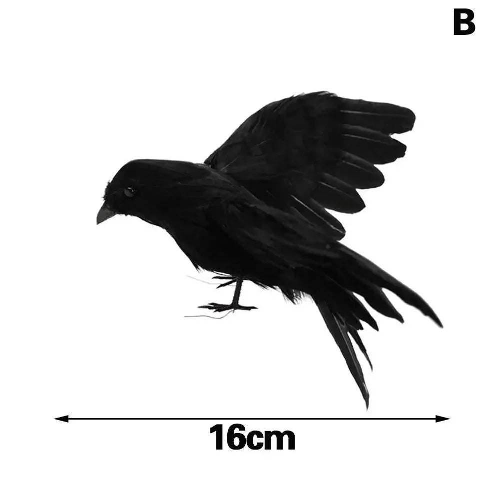 Artificial Black Crow – Halloween Decoration Prop