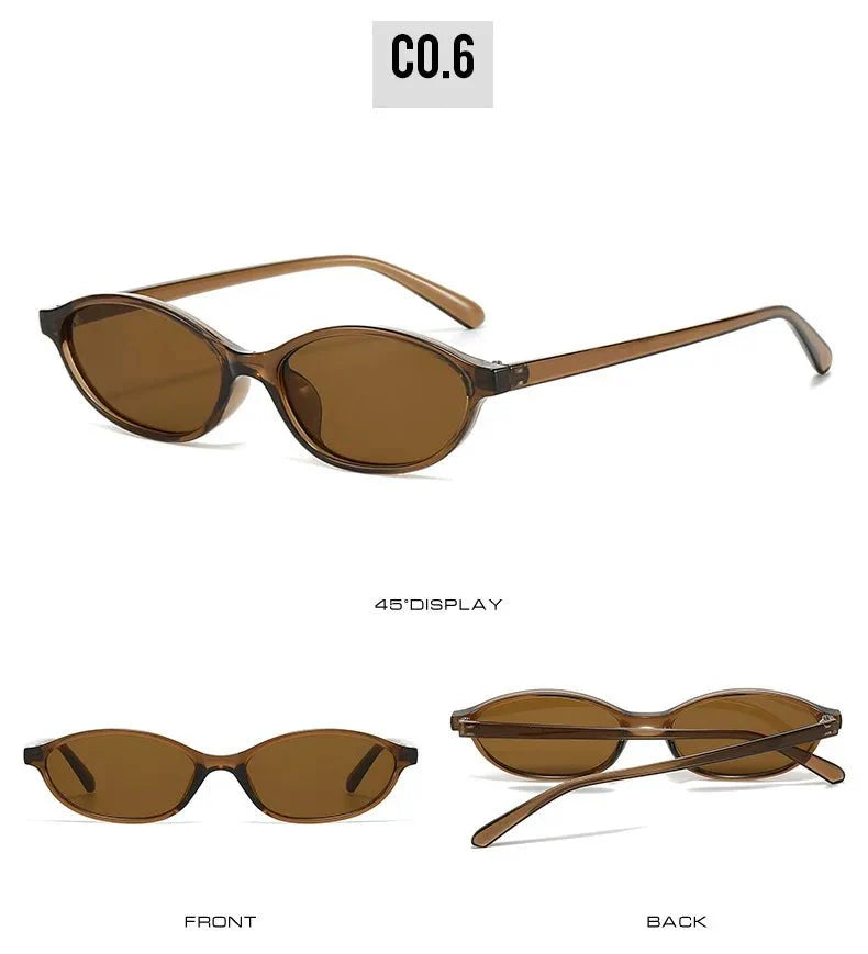 Leopard Brown Oval Sunglasses – Retro UV protection Small Frame Eyewear