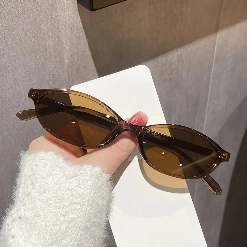 Leopard Brown Oval Sunglasses – Retro UV protection Small Frame Eyewear