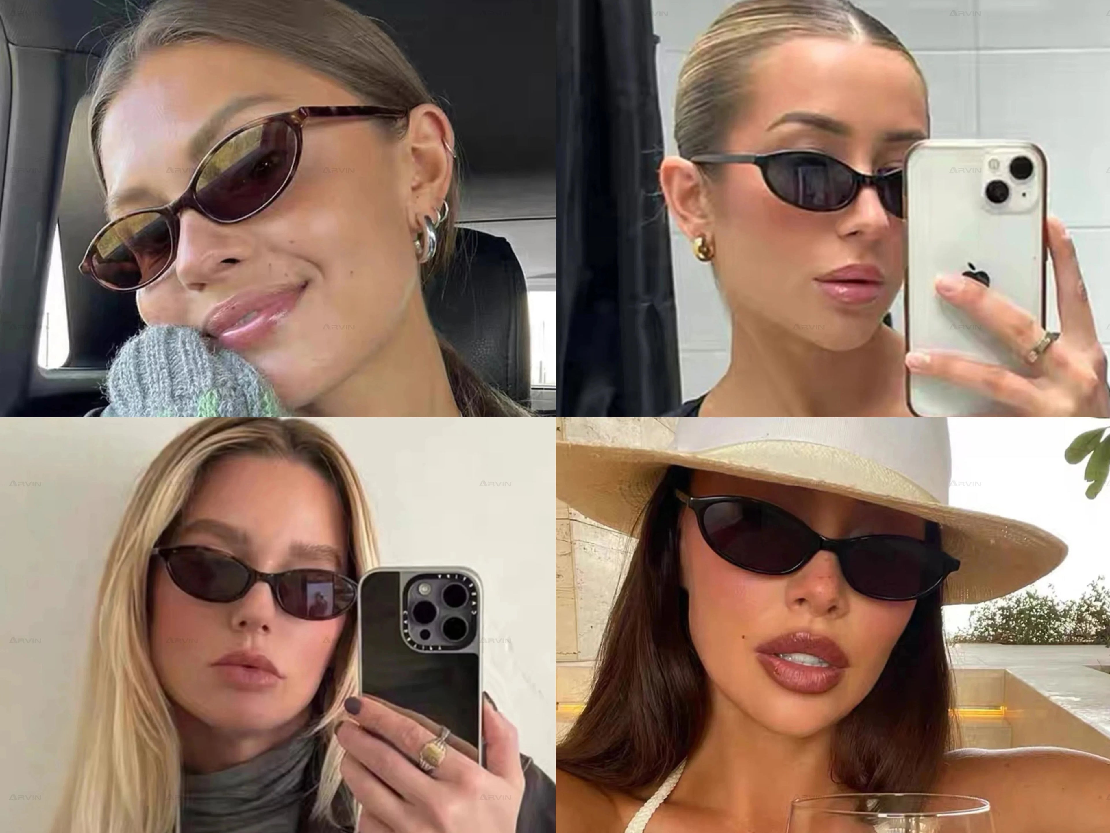 Leopard Brown Oval Sunglasses – Retro UV protection Small Frame Eyewear