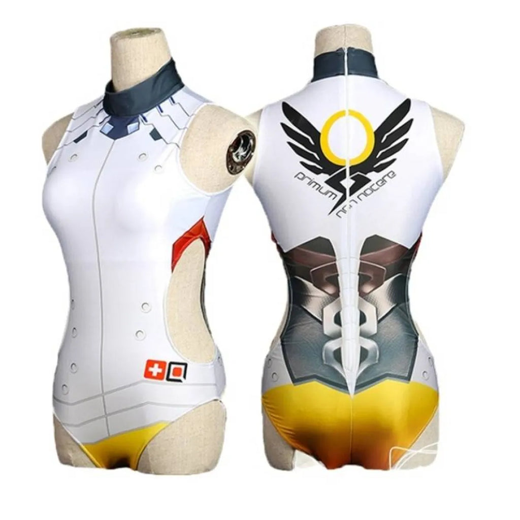 D.VA, Mercy, Asuka Cosplay Swimsuit