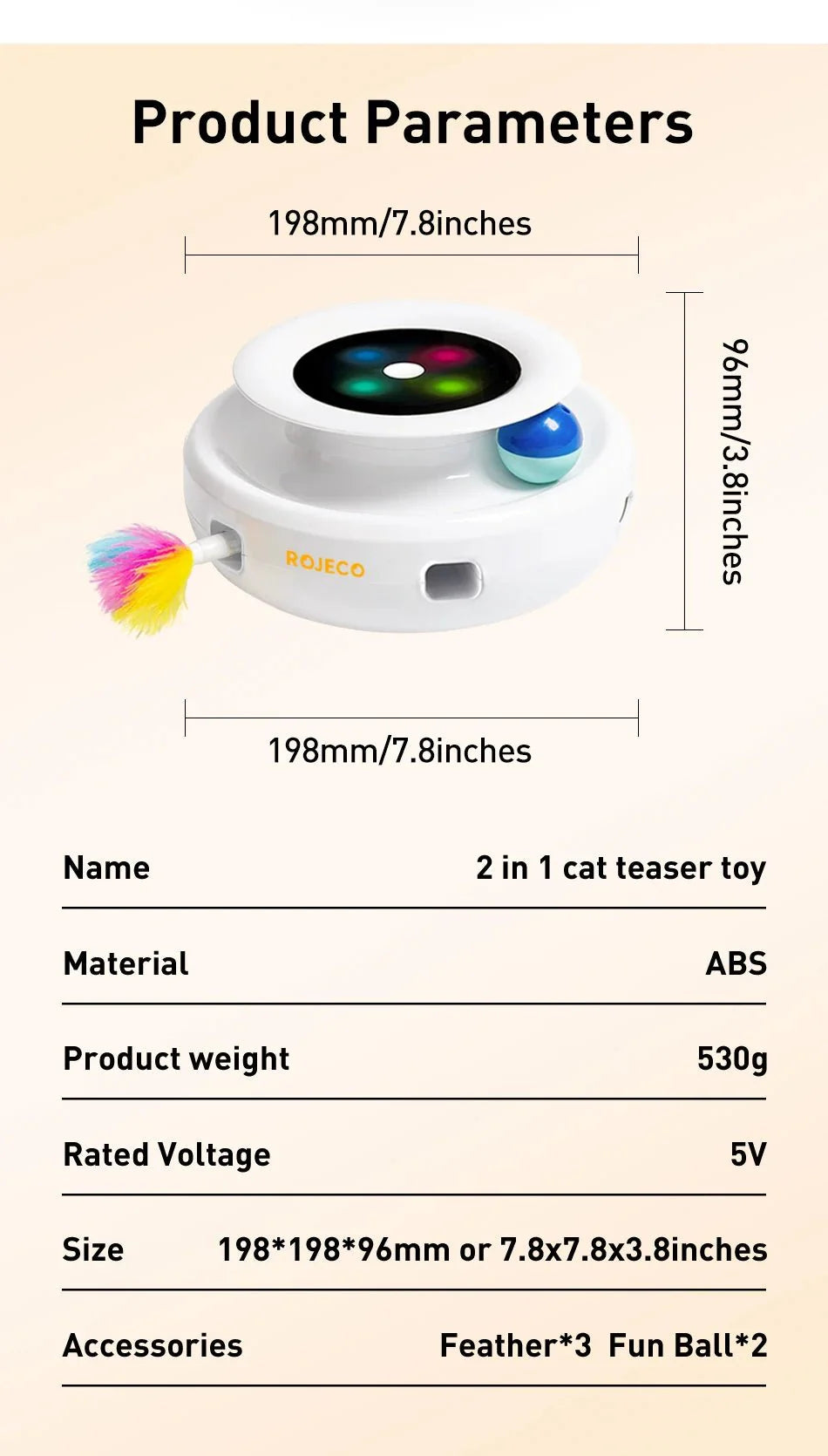 2-in-1 Smart Cat Toy Set | Automatic Feather Teaser and Fun Ball Interactive Toy