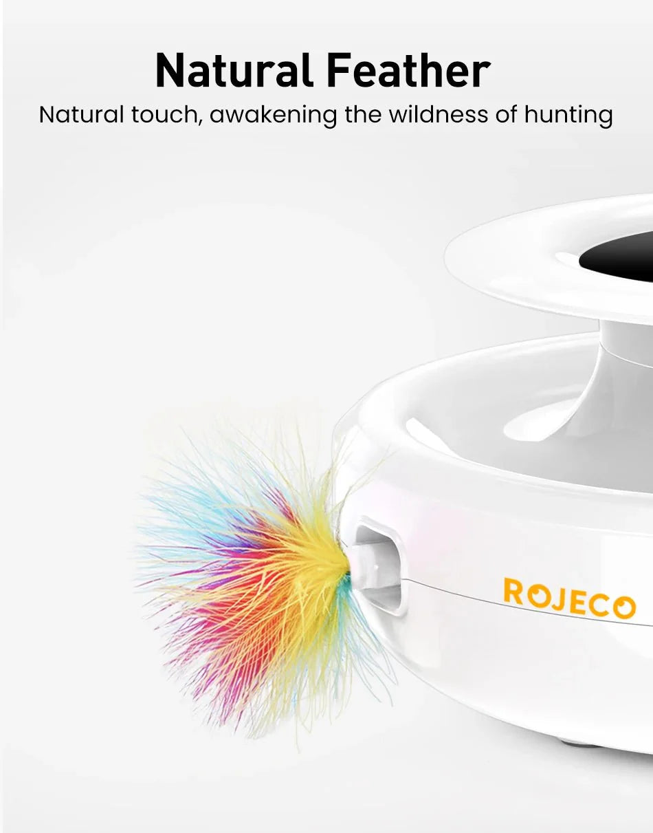 2-in-1 Smart Cat Toy Set | Automatic Feather Teaser and Fun Ball Interactive Toy