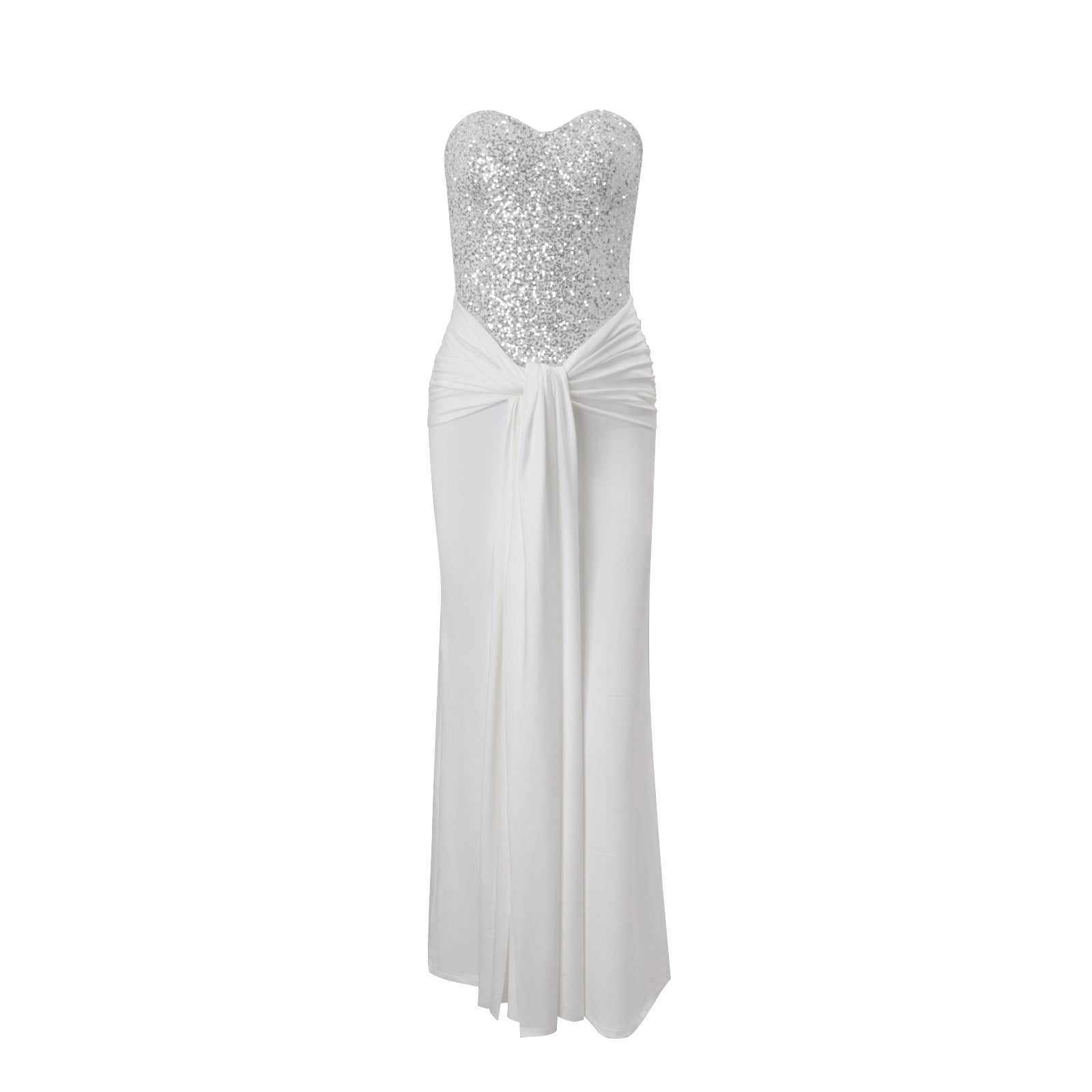 Womens Sexy Bandage Dress Adorned With Sparkling Rhinestones And Delicate Spaghetti Straps