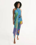 Sheer Aquatic Blue Swimsuit Cover Up