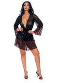 Barely Bare Lace  Seductive And Elegant Trim Sheer Robe