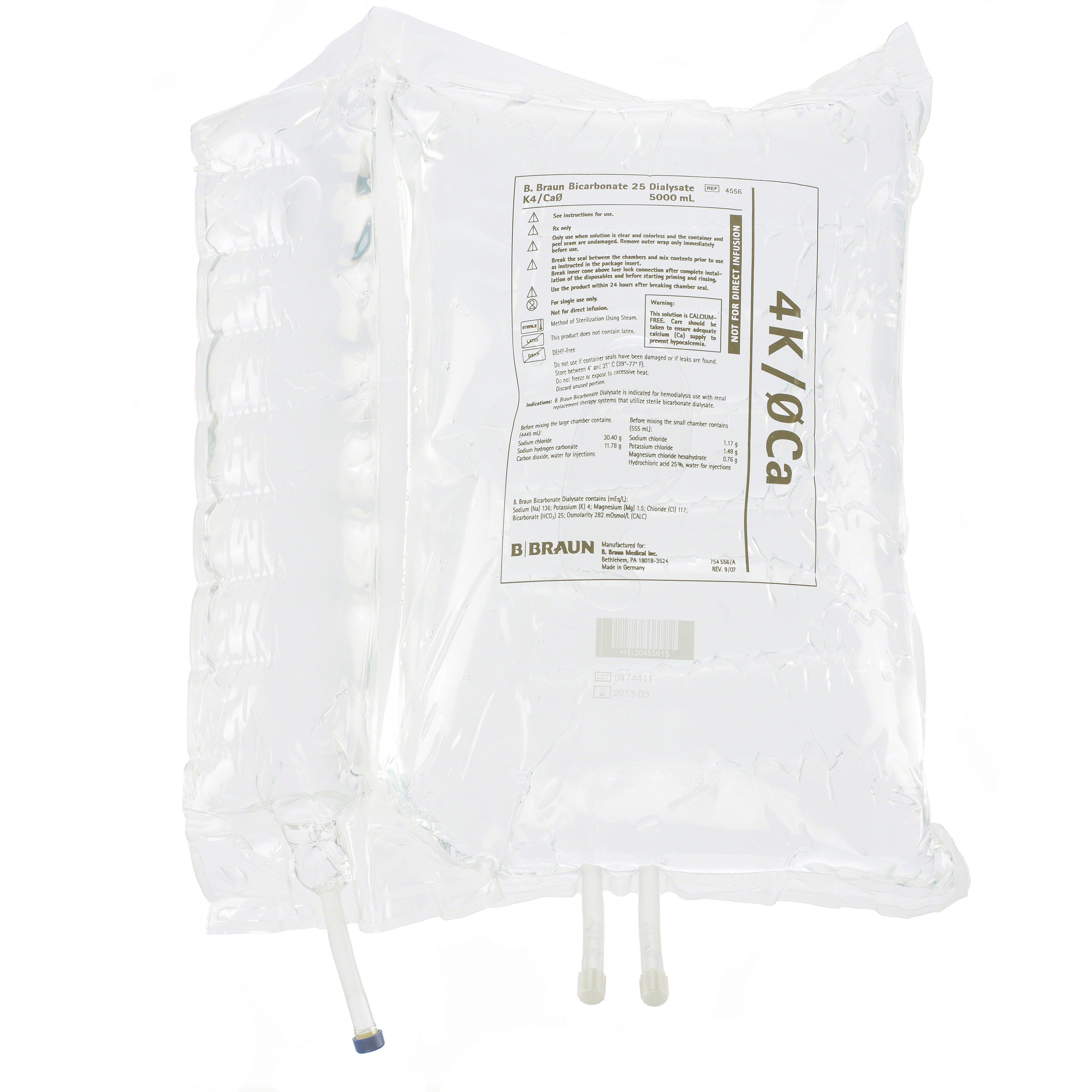 Bicarbonate Hemodialysis Solution (4 mEq/L), 2 x 5000 mL Bags