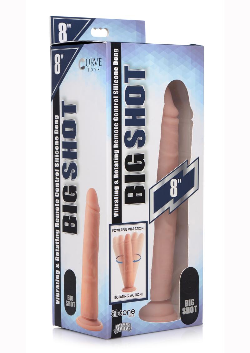 Big Shot Vibrating and Twirling Rechargeable Dildo with Remote Control