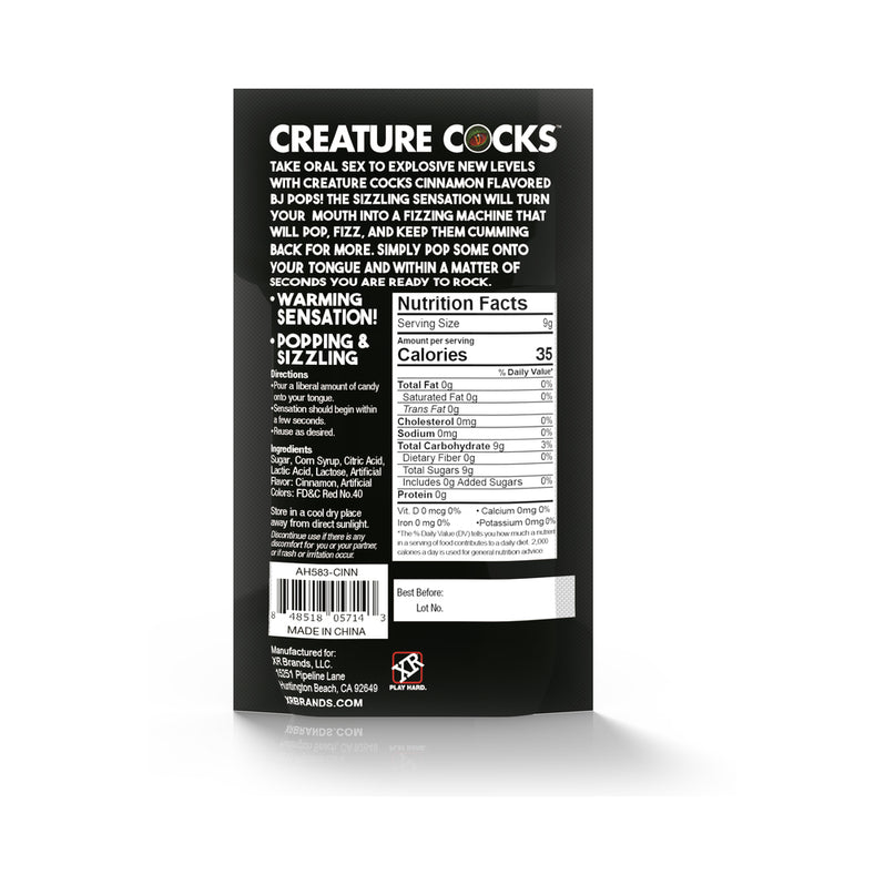 Creature Cocks BJ Pops Cooling Oral Sex Candy