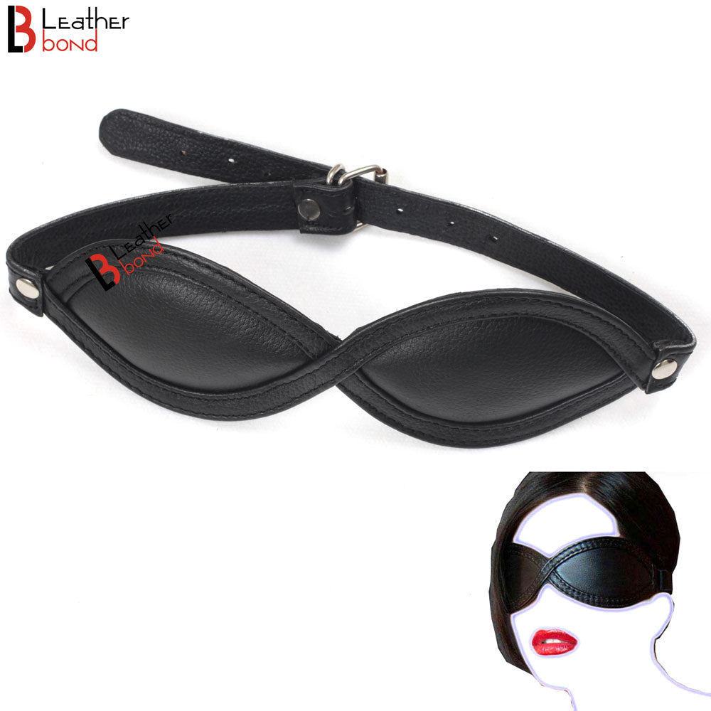 Blue Leather Bondage Kit Wrist & Ankle Cuffs, Collar, Flogger, Paddle, Blindfold & Leash | Cowhide BDSM Set