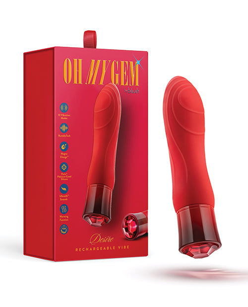 Blush Oh My Gem Desire Warming Rechargeable Vibe Ruby