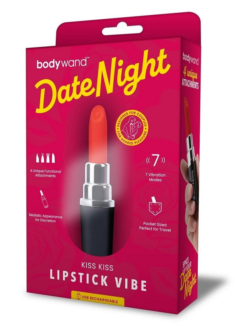 Date Night Kiss Kiss Lipstick Vibe Discreet Rechargeable Pleasure