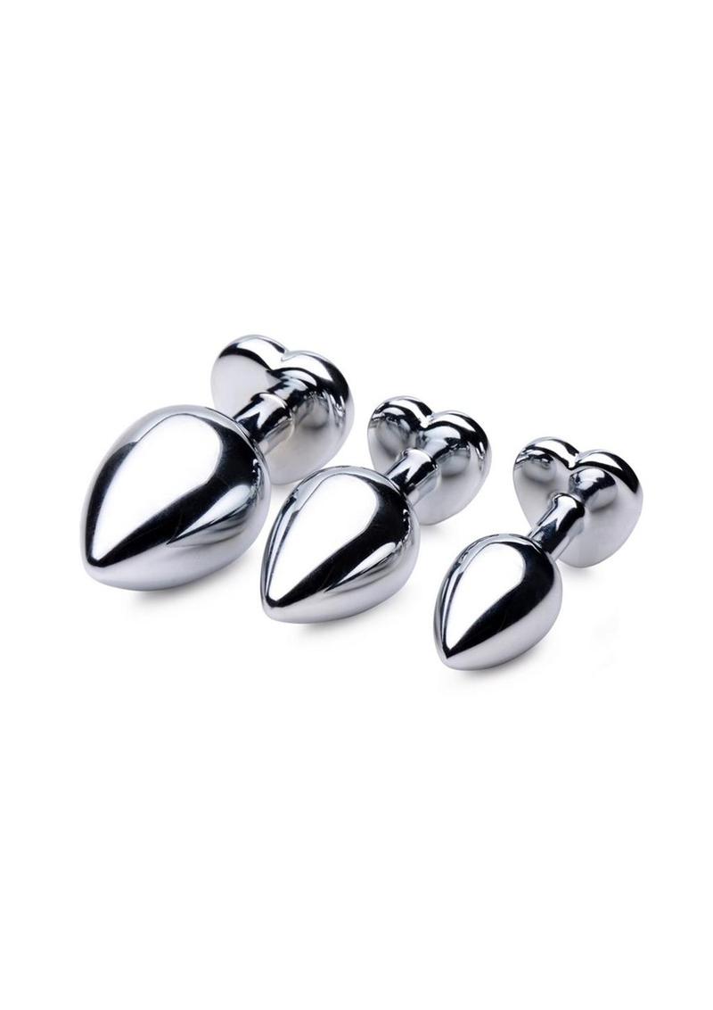 Booty Sparks Red Heart Gem Anal Plug Set