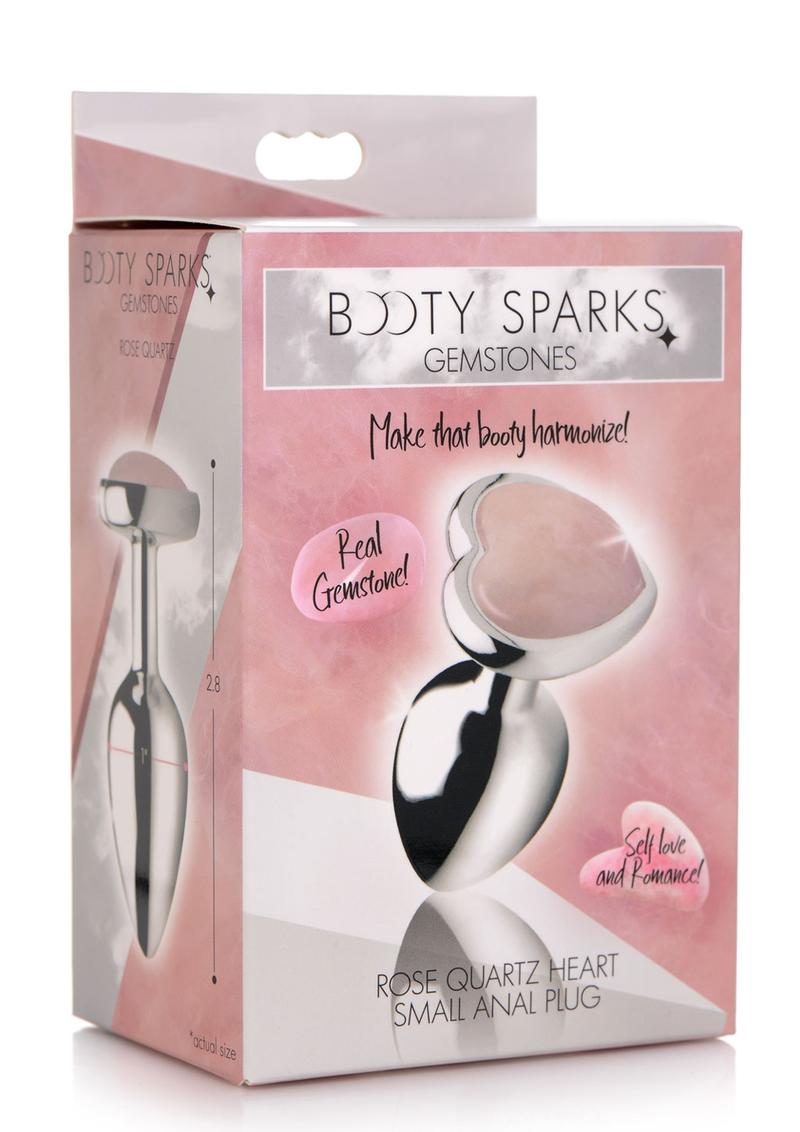 Booty Sparks Gemstones Rose Quartz Heart Small Anal Plug