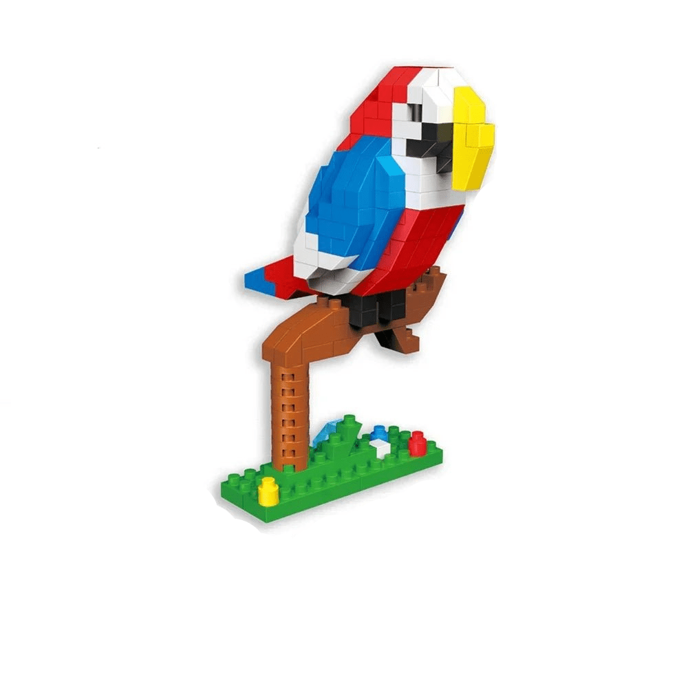 BUILT Colorful Parrot Micro Mini Building Blocks – Educational DIY Toy