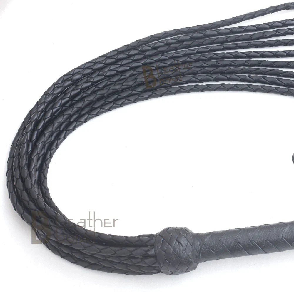 Real Bull Hide Leather Flogger 9 Braided Falls Cat-o-Nine Tails | Handcrafted Heavy Duty BDSM Whip