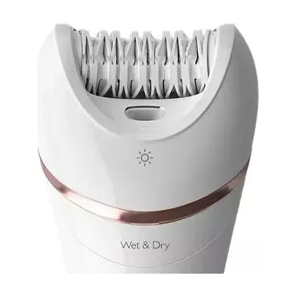Philips Epilator Series 8000 5 in 1 Shaver Trimmer Pedicure and Body Exfoliator with 9 Accessories - 16 Oz