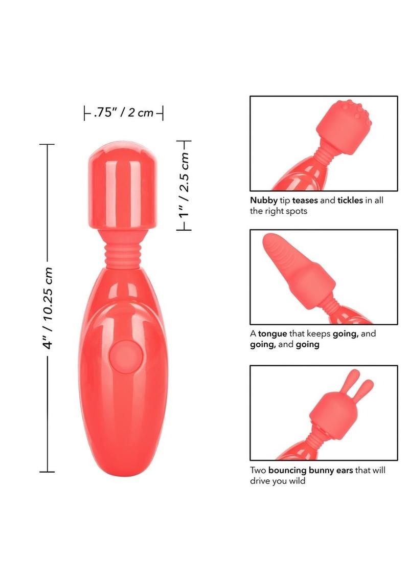 CalExotics Massager Kit with 3 Vibration Speeds And Silicone Tips