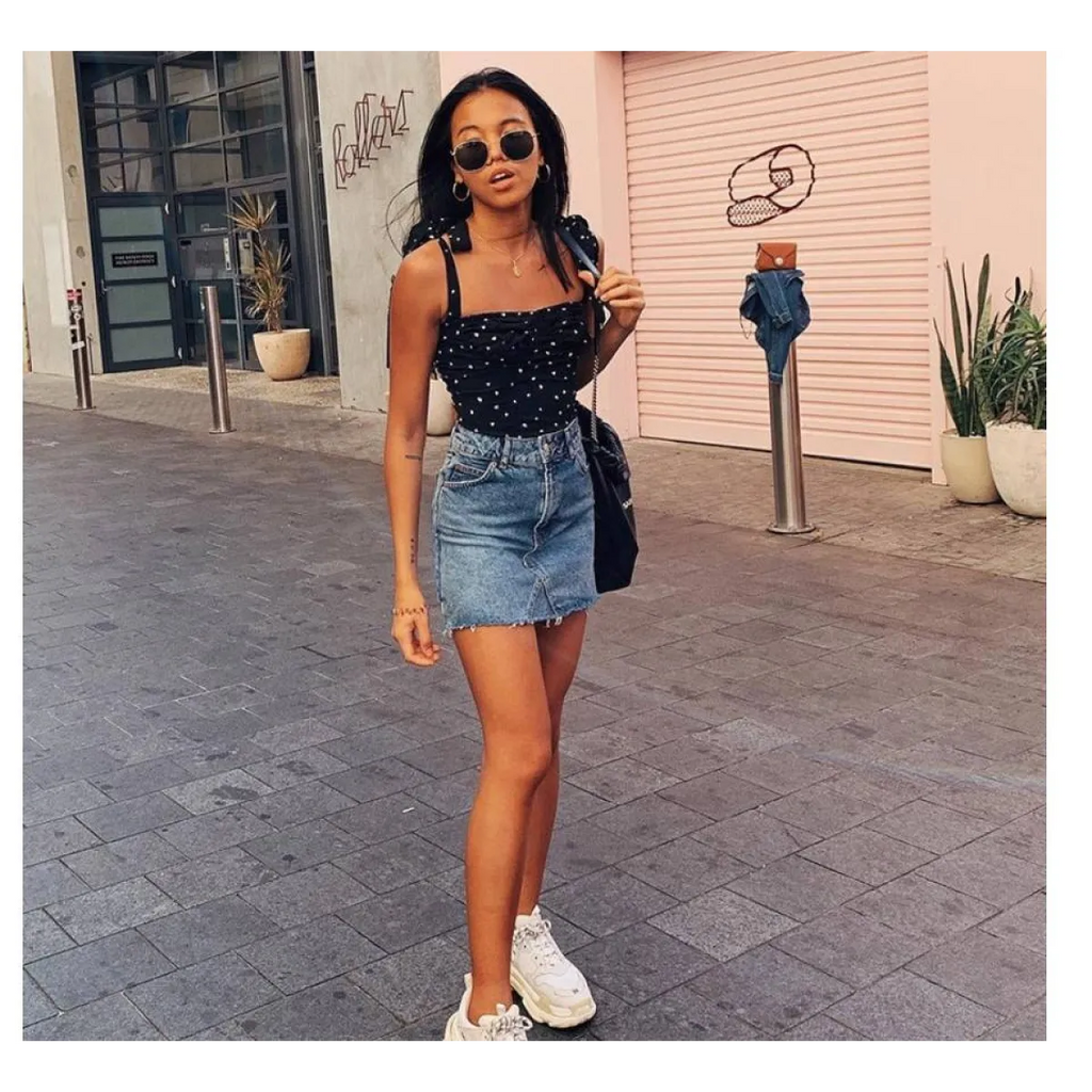 Lace Up Crop Tops