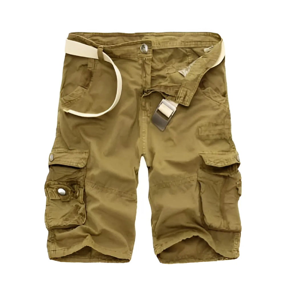Military Camouflage Denim Cargo Shorts