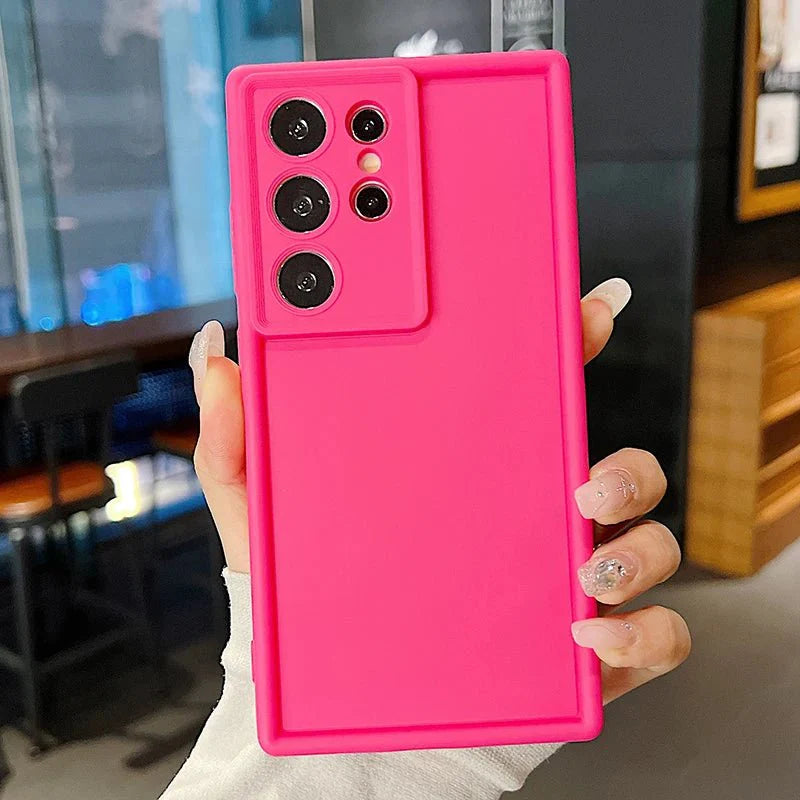 Candy Color Soft Silicone Phone Case – Matte TPU Cover