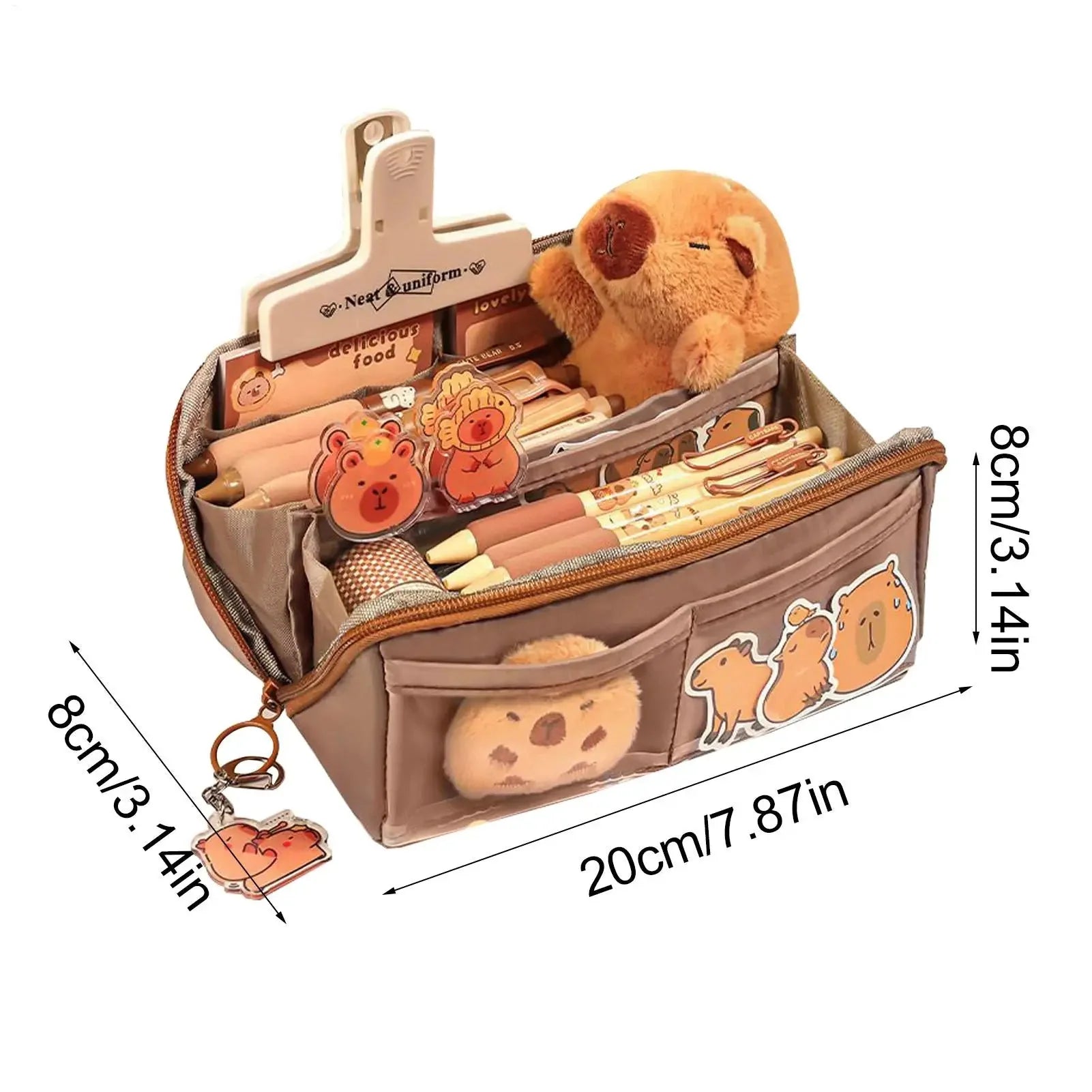 Capybara Multi-Layer Pencil Case | Large Capacity Waterproof Storage Pouch