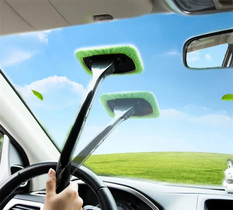 Car Window Cleaning Brush | Easy Grip Windshield Cleaner Tool