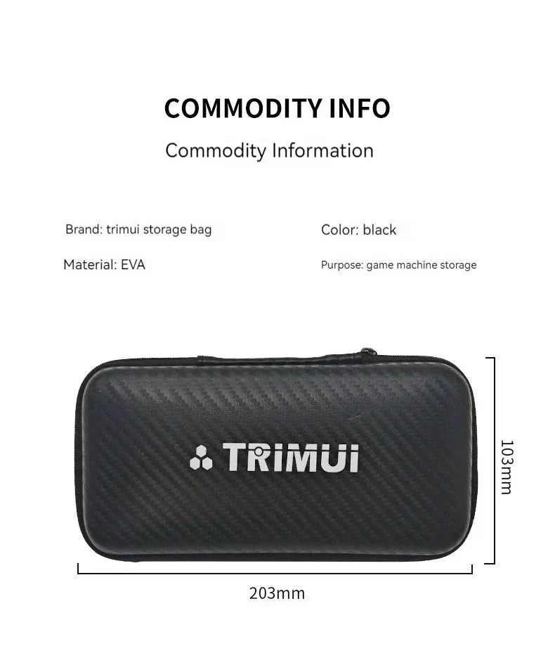 Protective Carrying Case for Trimui Smart Pro and Nintendo 3DS | Hard Shell Storage Bag with Tempered Glass Screen Protector