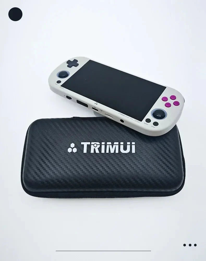 Protective Carrying Case for Trimui Smart Pro and Nintendo 3DS | Hard Shell Storage Bag with Tempered Glass Screen Protector