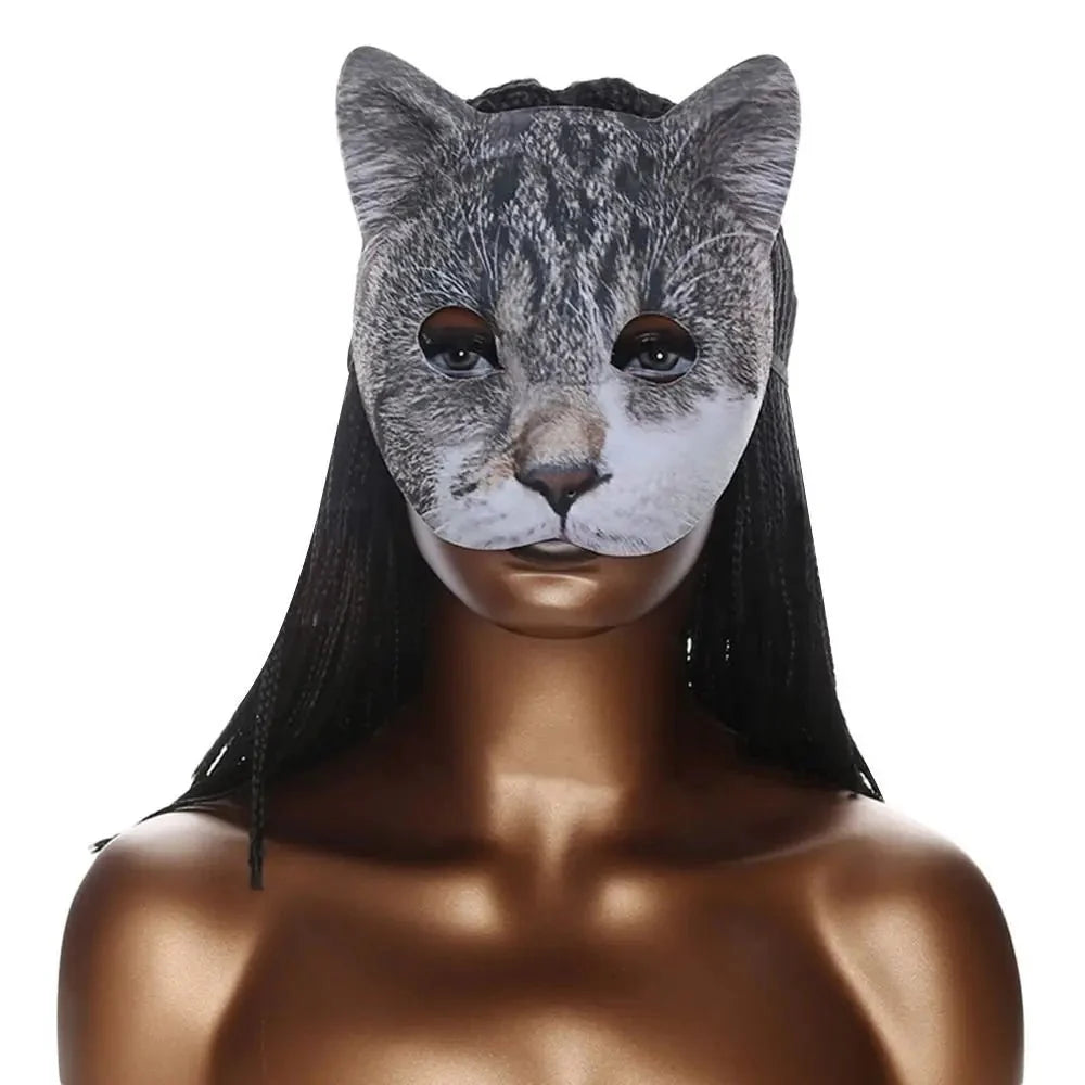 Cat Girl Half Face Party Mask – EVA Material