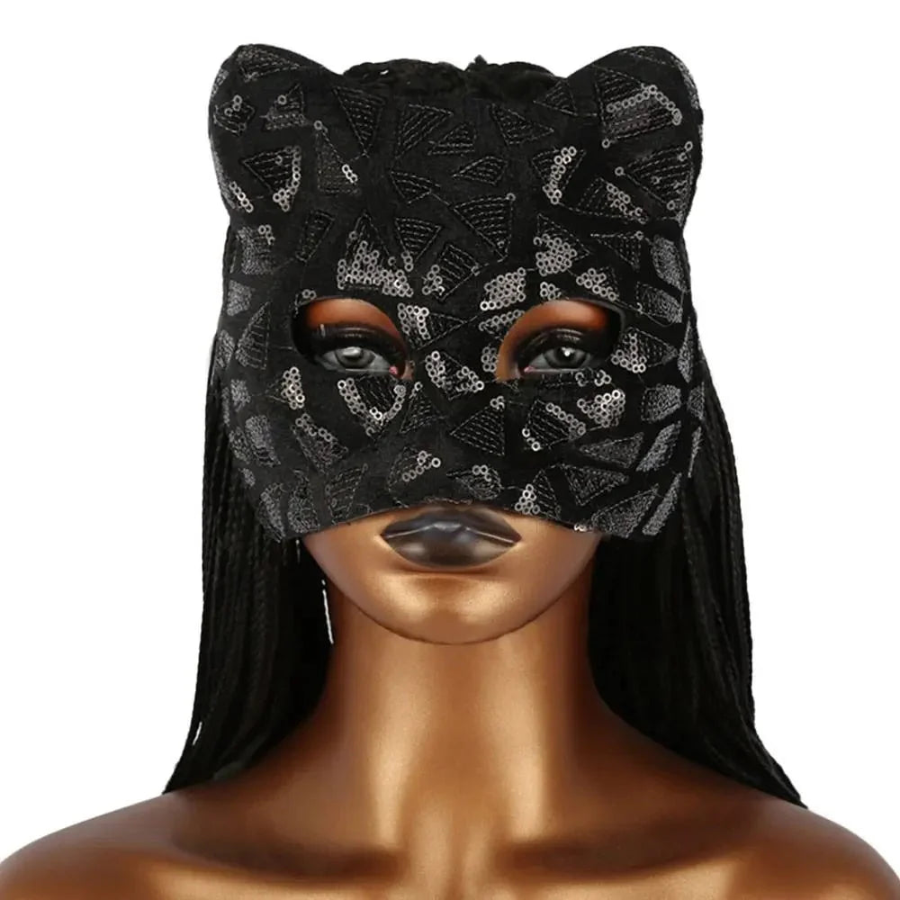Cat Girl Half Face Party Mask – EVA Material