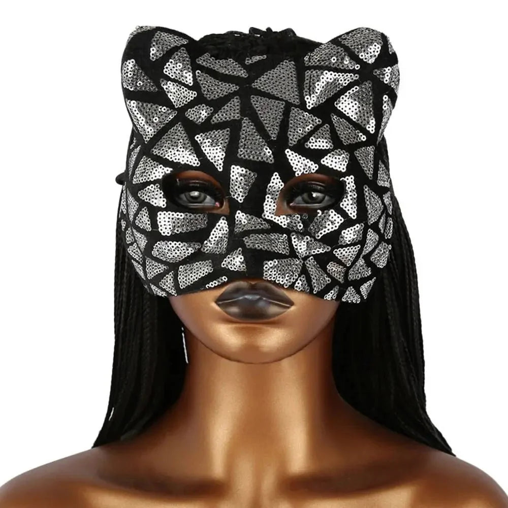 Cat Girl Half Face Party Mask – EVA Material