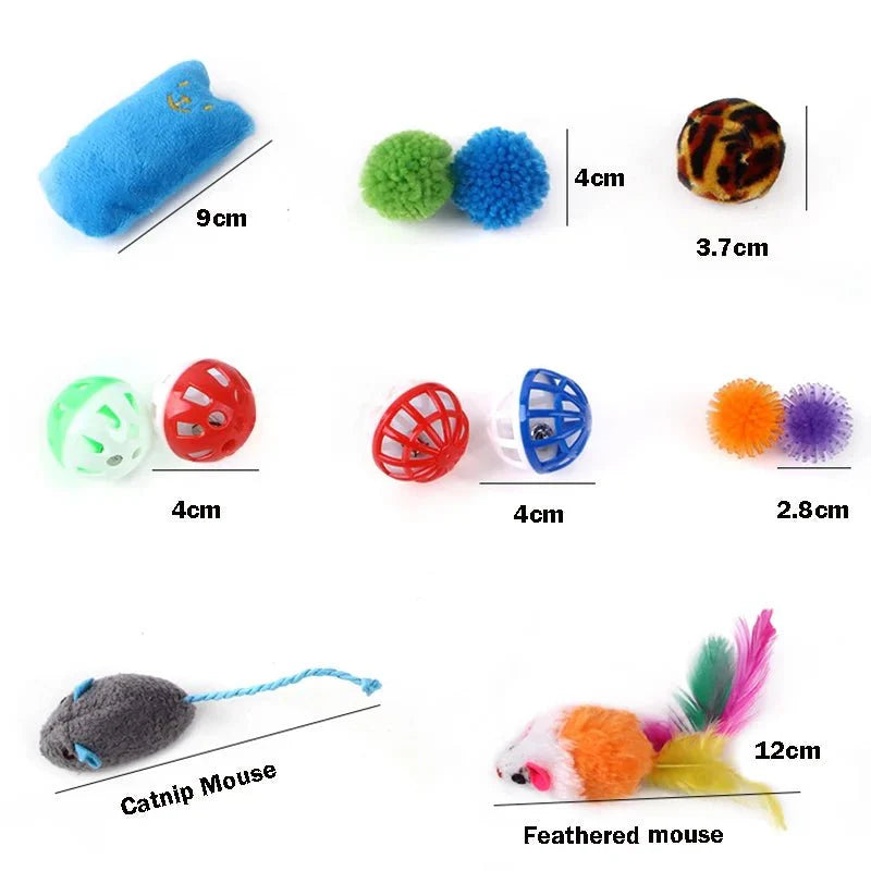 Cat Toy Variety Pack | Interactive Play Set for Kittens and Adult Cats