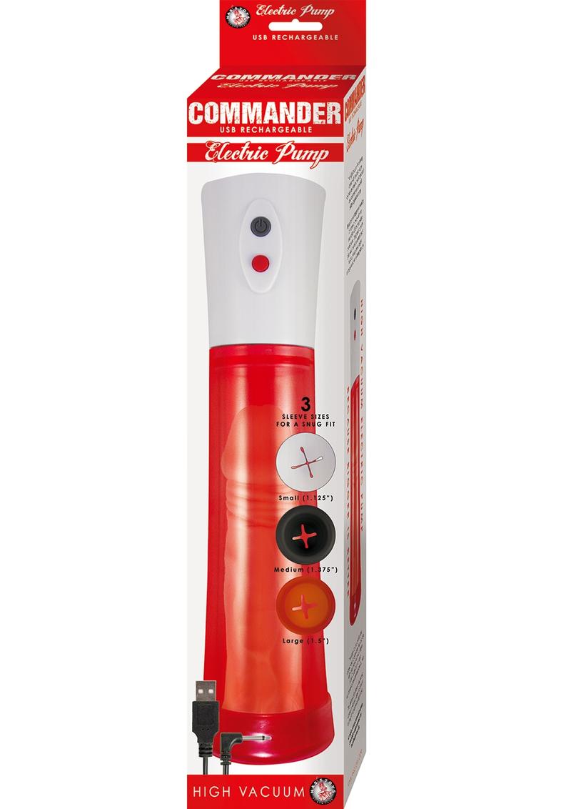 COMMANDER USB Rechargeable Electric High Vacuum Penis Pump