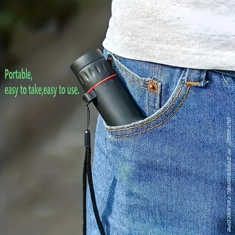 Compact HD Monocular Telescope – 8–10x Zoom, Waterproof Scope