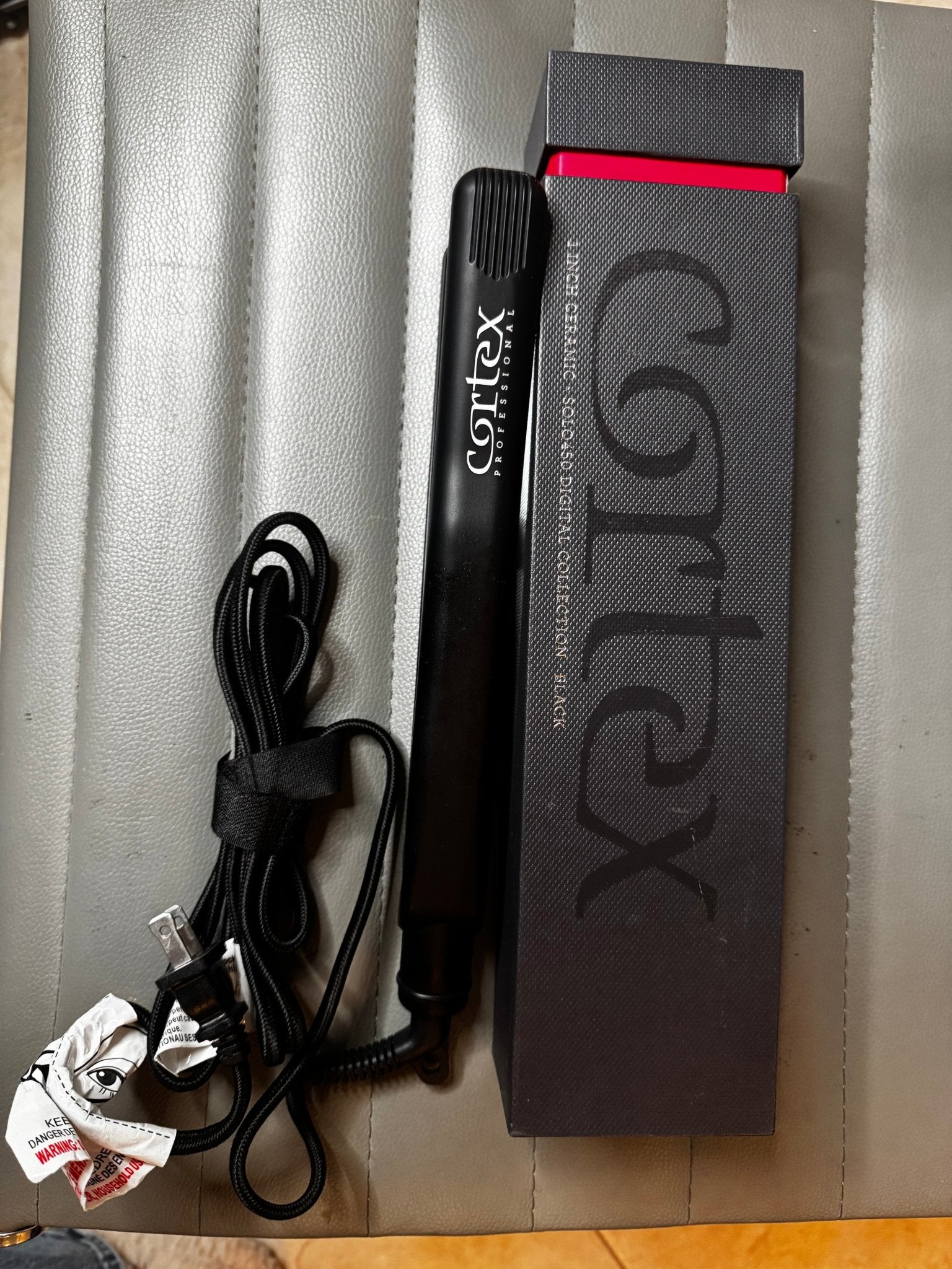 Cortex Solo Digital Analog Ceramic Flat Iron, Black, 1 Inch, 24 Ounce