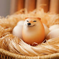 Creative Shiba Inu Egg-Shaped PVC Ornament
