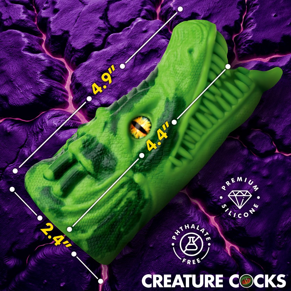 Creature Cocks Dragon Tamer Silicone Stroker Green