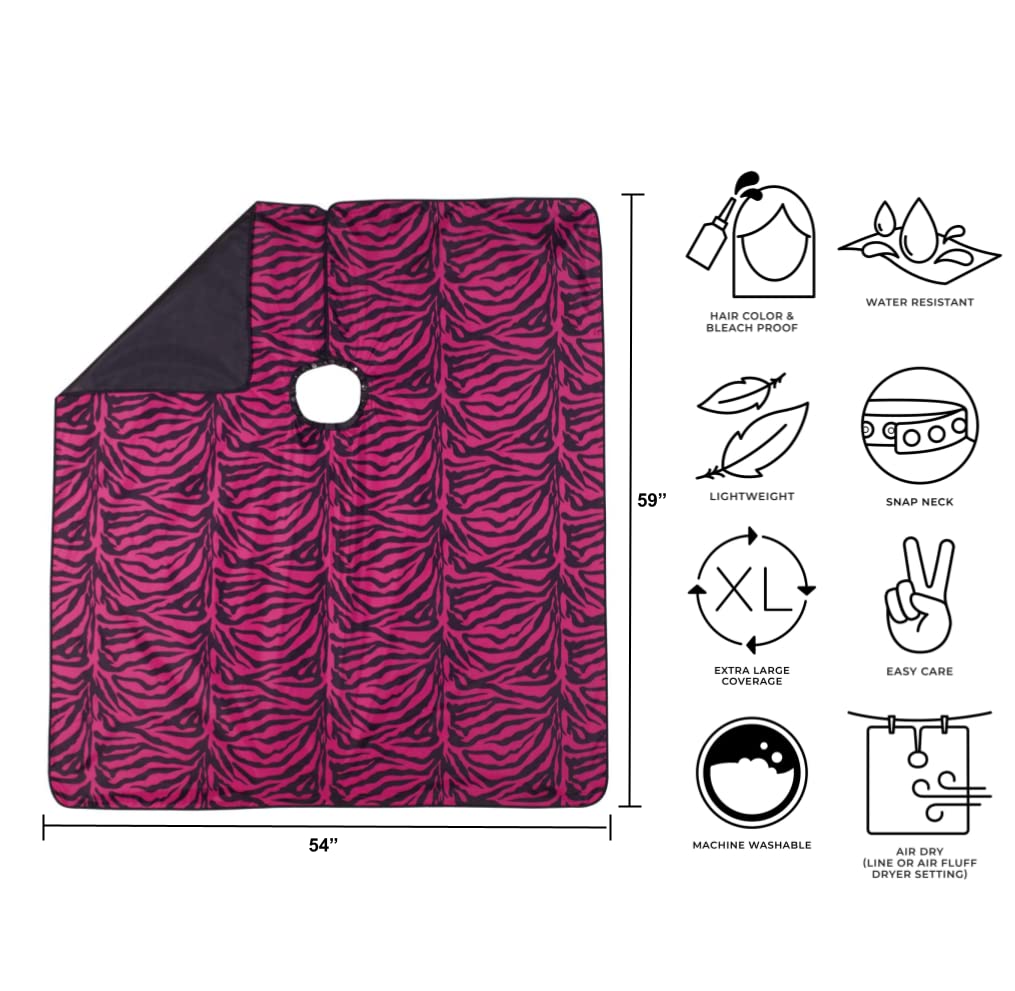 Cricket Flip Reversible Zebra All Purpose Cape for Salon Barbershop Professionals