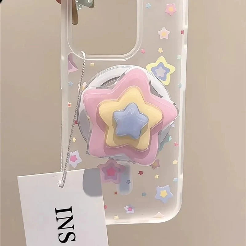 3D Star Magnetic Phone Grip | Foldable Ring Holder and Kickstand