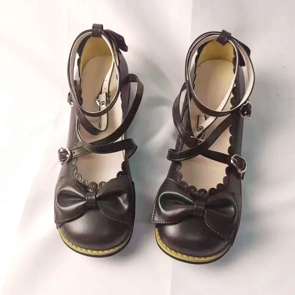 Cute Cross-Strap Flats - Princess Party Shoes