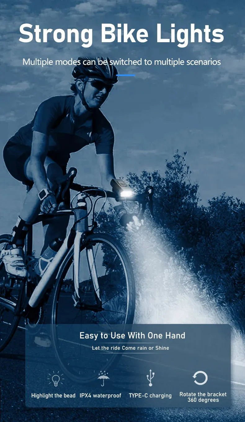 Cycle Zone Bicycle Front Light | 6-Mode LED Handlebar Headlamp for Night Riding