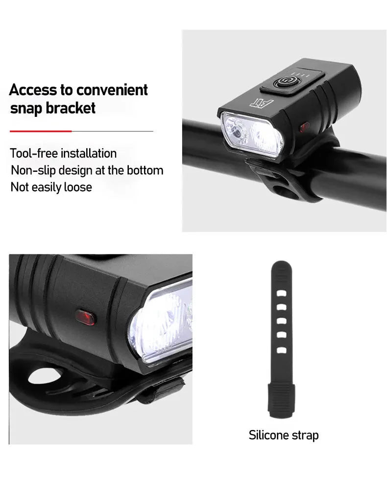 Cycle Zone Bicycle Front Light | 6-Mode LED Handlebar Headlamp for Night Riding