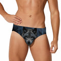 Big Black Wolf Bulge Men's Banana Hammock Comfortable Briefs