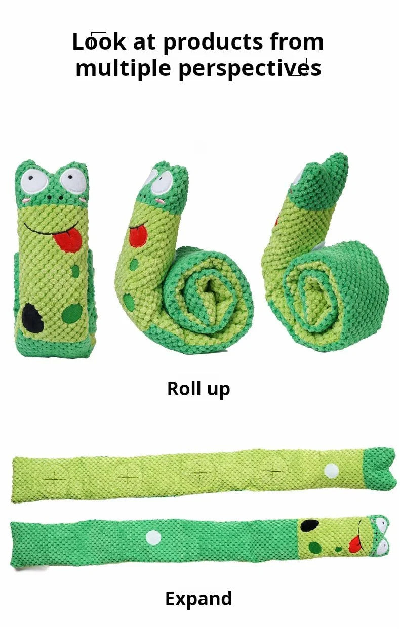 Dog Puzzle Feeder Plush Toy – Interactive Snail Design